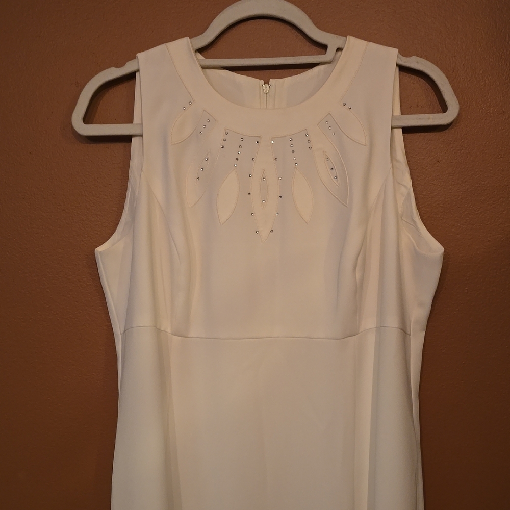 Vintage Karen Miller White Sleeveless Maxi Gown with Jacket c.1980